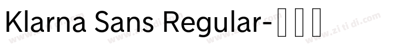 Klarna Sans Regular字体转换